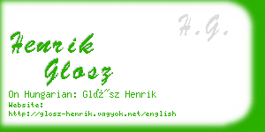 henrik glosz business card